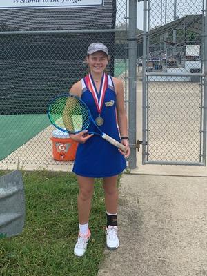 Hannah wins District for the 4th time in girls singles!