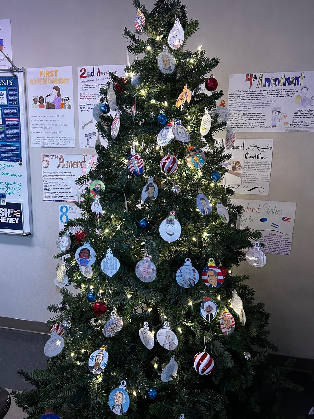 Mrs. Metters students created ornaments of historical figures