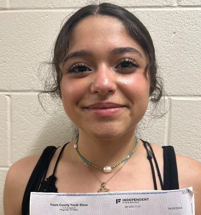 Maddy Salazar - Travis County Youth Show Grand Champion Champion for her chocolate chip cookies (jpg)